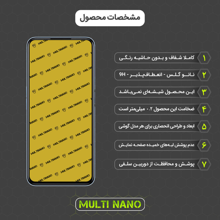 محافظ صفحه نمایش مولتی نانو مدل X-S2N مناسب برای گوشی موبایل ریلمی Narzo 50A Prime بسته دو عددی