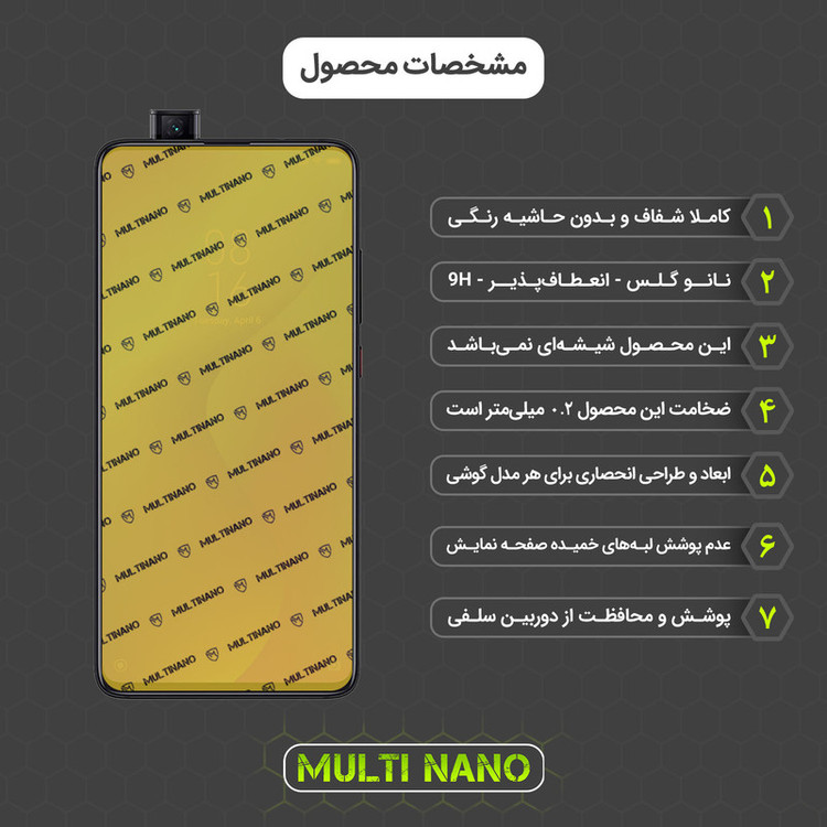 محافظ صفحه نمایش مولتی نانو مدل X-SFM مناسب برای گوشی موبایل شیائومی Mi 9T Pro به همراه برچسب پوششی