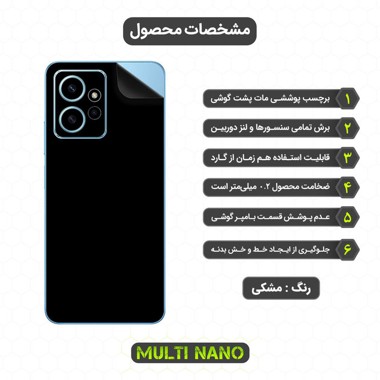 محافظ صفحه نمایش مولتی نانو مدل X-SFM مناسب برای گوشی موبایل شیائومی Redmi Note 12 4G به همراه برچسب پوششی