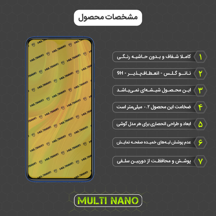 محافظ صفحه نمایش مولتی نانو مدل X-SFM مناسب برای گوشی موبایل شیائومی Redmi Note 8 Pro به همراه برچسب پوششی