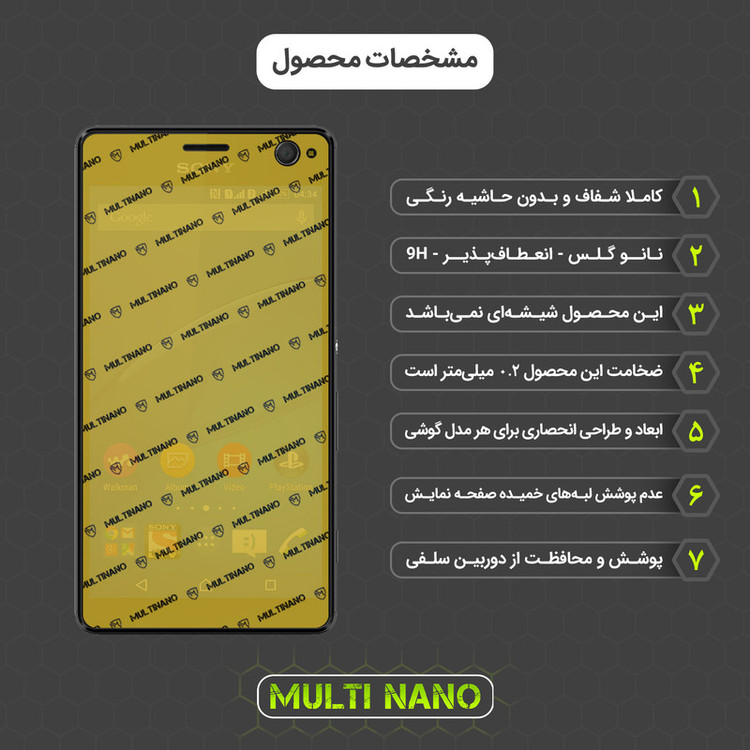 محافظ صفحه نمایش مولتی نانو مدل X-SFM مناسب برای گوشی موبایل سونی Xperia C4 به همراه برچسب پوششی