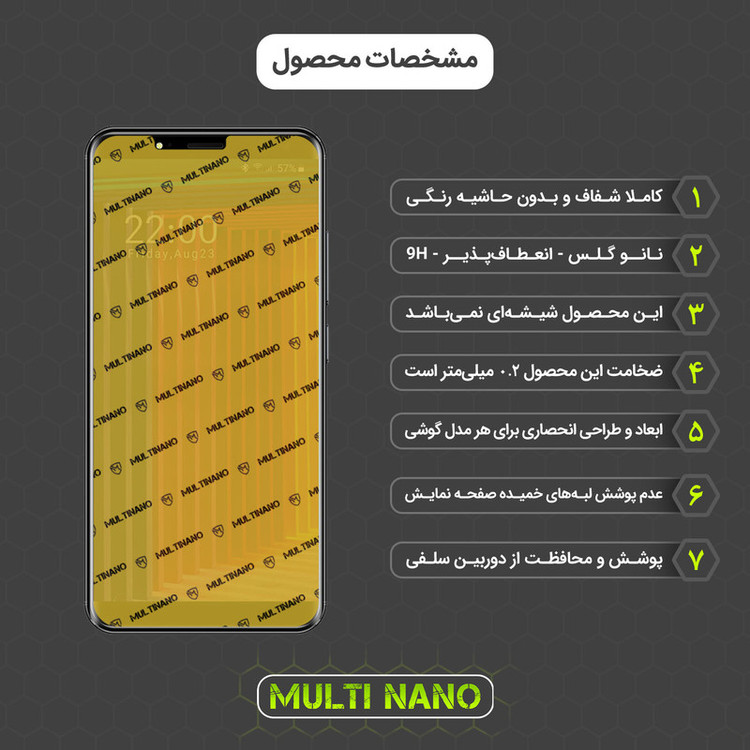محافظ صفحه نمایش مولتی نانو مدل X-SFM مناسب برای گوشی موبایل جی ال ایکس Genral Luxe Pars II به همراه برچسب پوششی