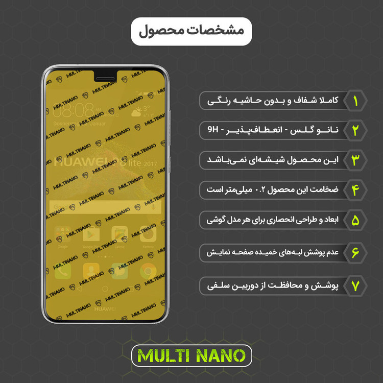 محافظ صفحه نمایش مولتی نانو مدل X-SFM مناسب برای گوشی موبایل هوآوی Nova Lite به همراه برچسب پوششی