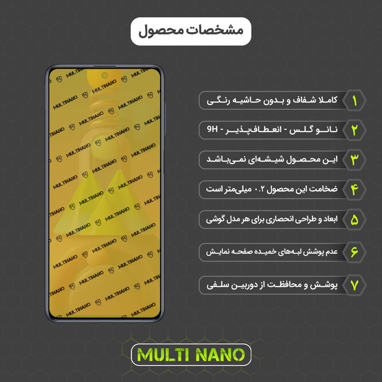 محافظ صفحه نمایش مولتی نانو مدل X-SFL مناسب برای گوشی موبایل سامسونگ Galaxy M51 به همراه برچسب پوششی