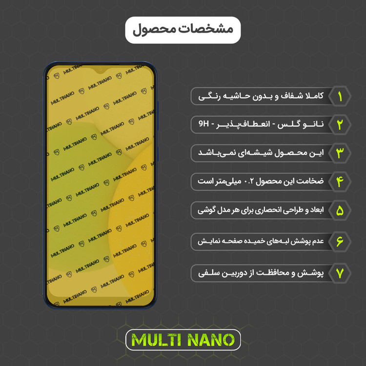 محافظ صفحه نمایش مولتی نانو مدل X-SFL مناسب برای گوشی موبایل سامسونگ Galaxy A03 Core به همراه برچسب پوششی