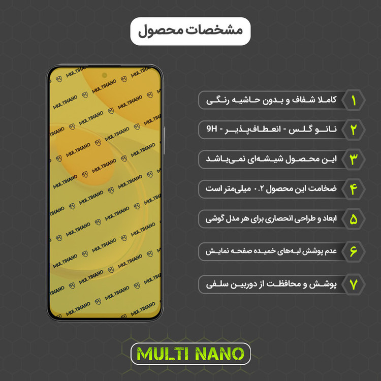 محافظ صفحه نمایش مولتی نانو مدل X-S2N مناسب برای گوشی موبایل آنر Play 8T بسته دو عددی