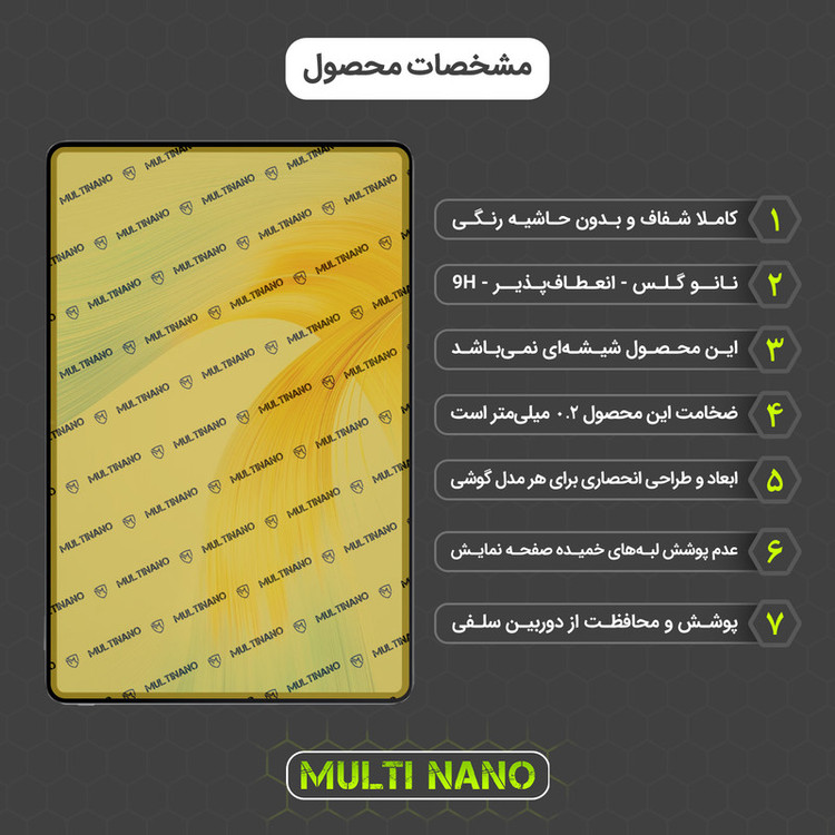 محافظ صفحه نمایش مولتی نانو مدل X-S1N مناسب برای تبلت آنر MagicPad 13