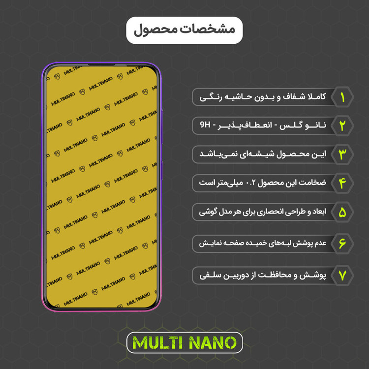 محافظ صفحه نمایش مولتی نانو مدل X-S2N مناسب برای گوشی موبایل تی پی لینک Neffos X20 Pro / TP9131 بسته دو عددی
