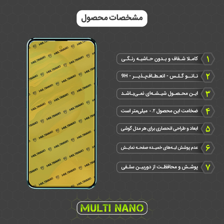 محافظ صفحه نمایش مولتی نانو مدل X-S2N مناسب برای گوشی موبایل کوبوت X50 بسته دو عددی