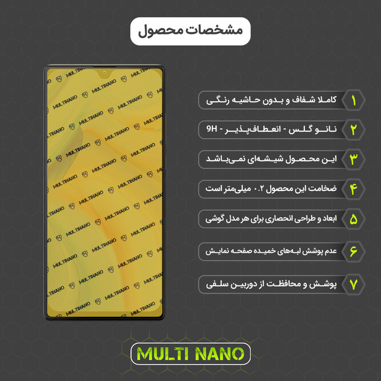 محافظ صفحه نمایش مولتی نانو مدل X-S3N مناسب برای گوشی موبایل کوبوت P50 بسته سه عددی