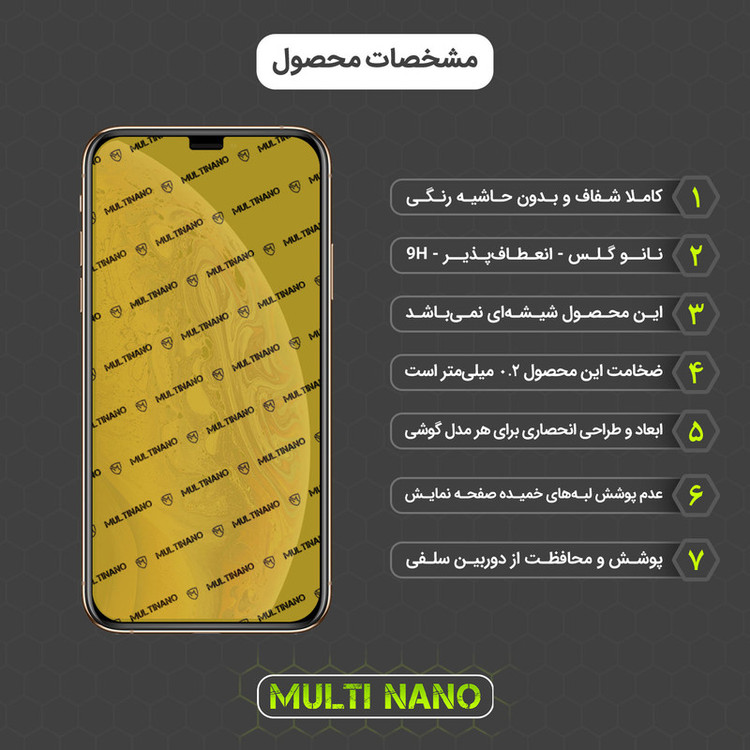 محافظ صفحه نمایش مولتی نانو مدل X-SFG مناسب برای گوشی موبایل اپل iPhone XS به همراه برچسب پوششی