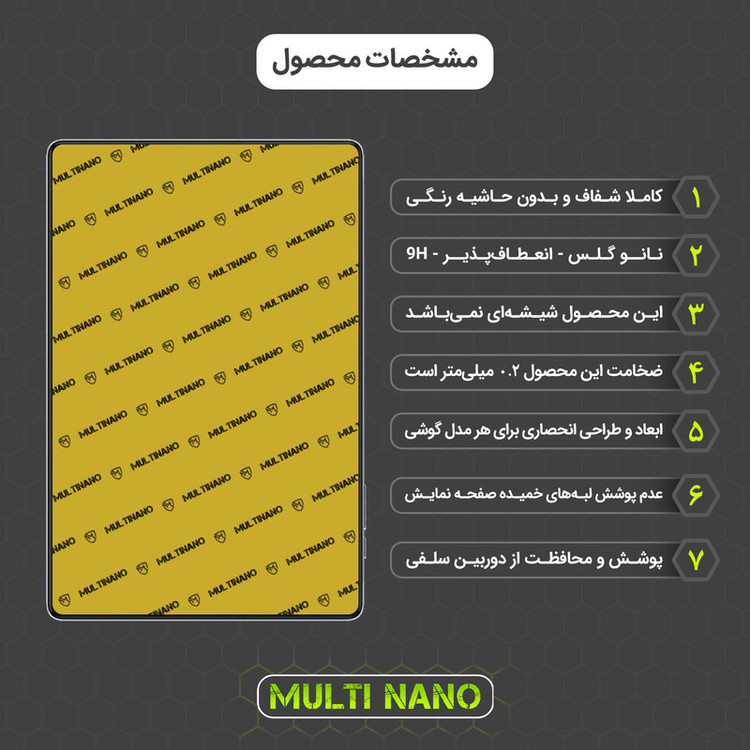 محافظ صفحه نمایش مولتی نانو مدل X-S1N مناسب برای تبلت کوبوت Tab 30
