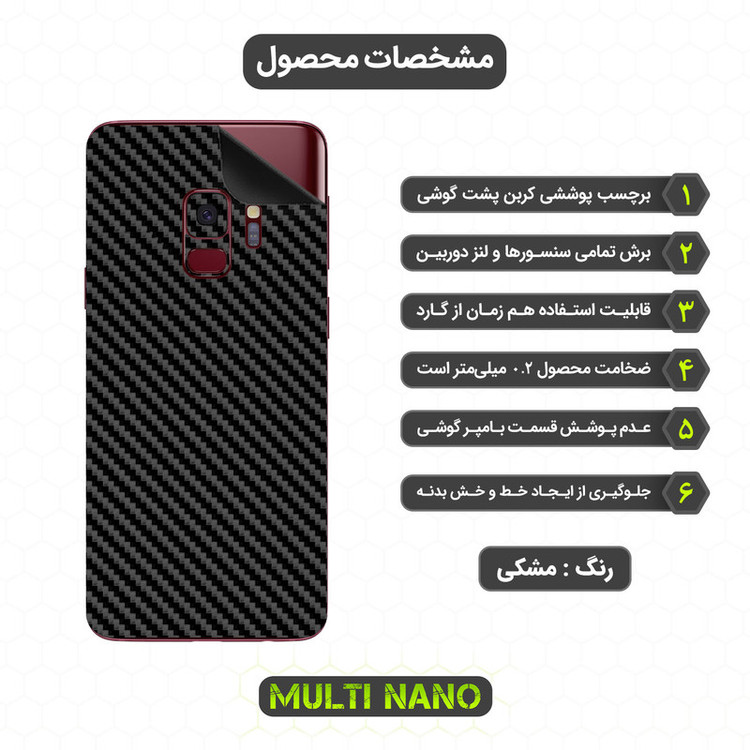 برچسب پوششی مولتی نانو مدل X-F1C مناسب برای گوشی موبایل سامسونگ Galaxy S9