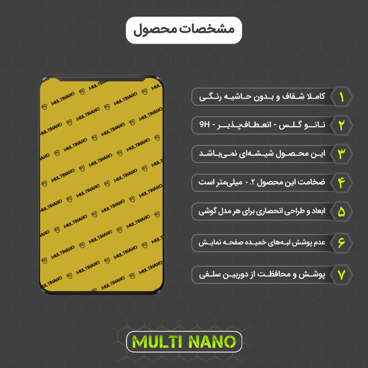 محافظ صفحه نمایش مولتی نانو مدل X-S1N مناسب برای تبلت ایسوس Fonepad 7 2014 / FE170