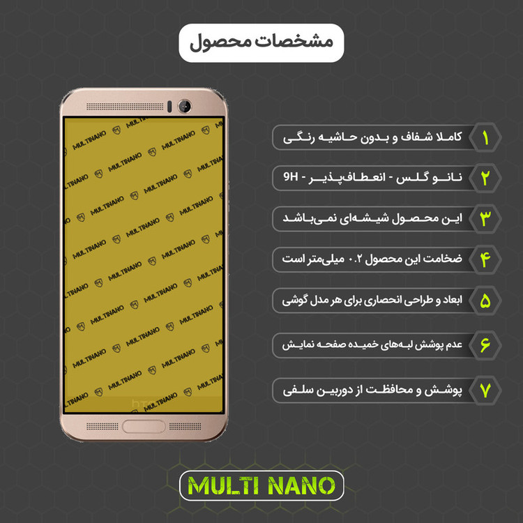 محافظ صفحه نمایش مولتی نانو مدل X-SFC مناسب برای گوشی موبایل اچ تی سی One ME به همراه برچسب پوششی