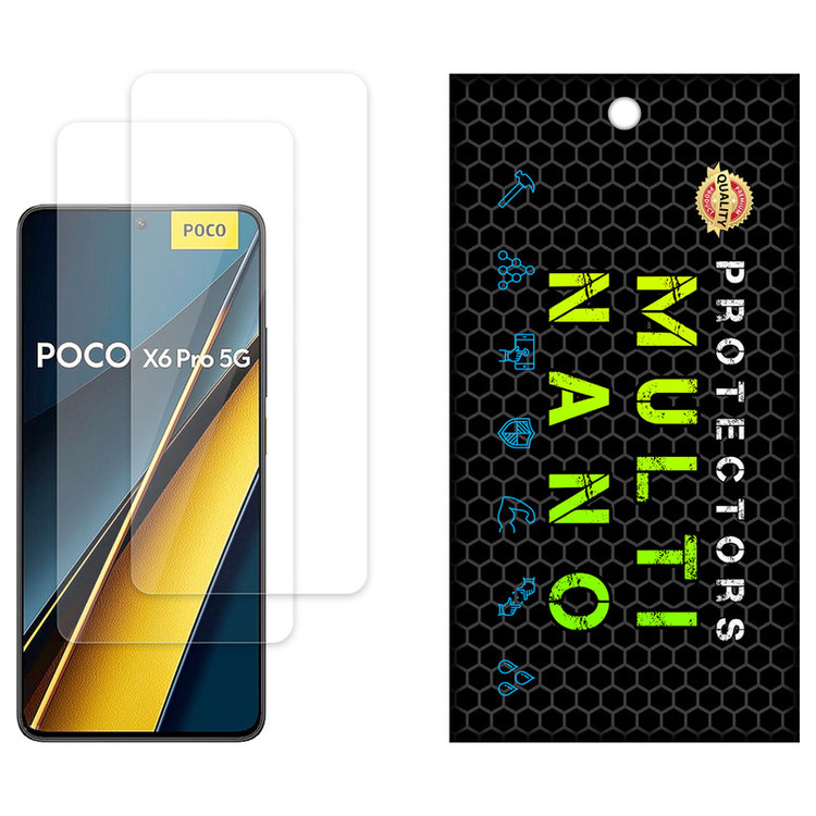 محافظ صفحه نمایش مولتی نانو مدل X-S2N مناسب برای گوشی موبایل شیائومی Poco X6 Pro بسته دو عددی