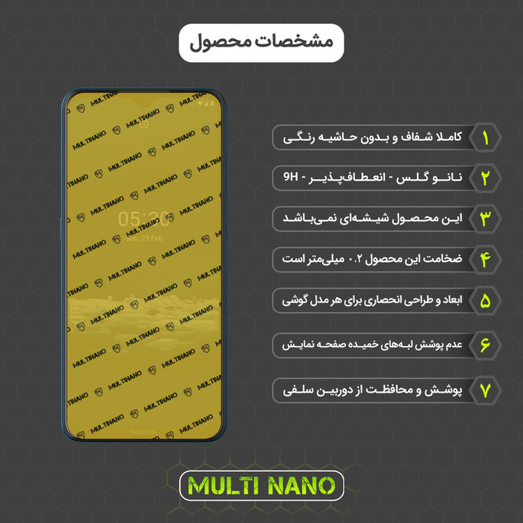 محافظ صفحه نمایش مولتی نانو مدل X-SFM مناسب برای گوشی موبایل نوکیا 5.3 به همراه برچسب پوششی
