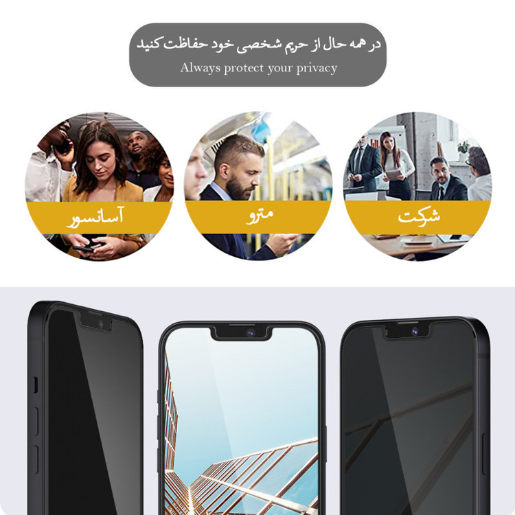 محافظ صفحه نمایش سرامیکی حریم شخصی هورس مدل CRP مناسب برای گوشی موبایل شیائومی Poco M5s