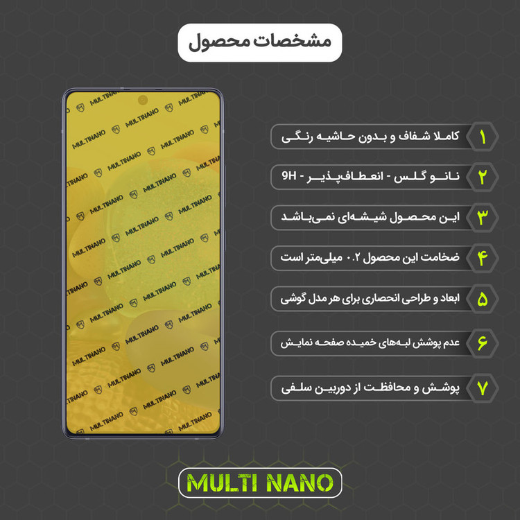 محافظ صفحه نمایش مولتی نانو مدل X-SFC مناسب برای گوشی موبایل سامسونگ Galaxy A Quantum به همراه برچسب پوششی