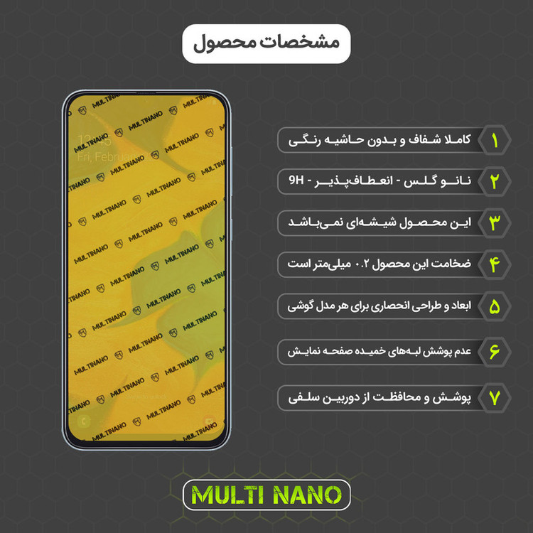 محافظ صفحه نمایش مولتی نانو مدل X-SFC مناسب برای گوشی موبایل سامسونگ Galaxy A30 به همراه برچسب پوششی