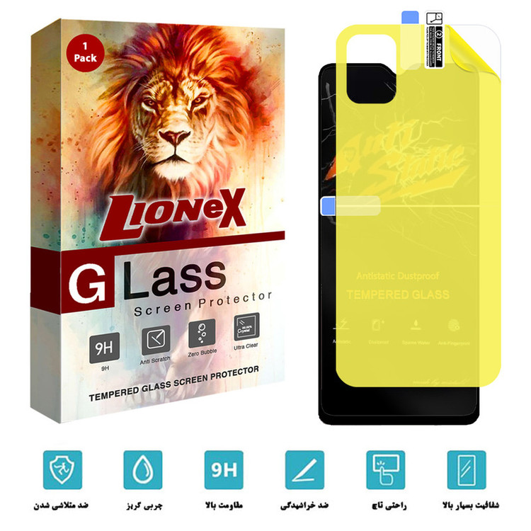 محافظ صفحه نمایش لایونکس مدل 2ASN مناسب برای گوشی موبایل سامسونگ Galaxy A04e به همراه محافظ پشت گوشی