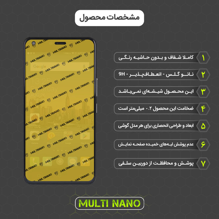 محافظ صفحه نمایش مولتی نانو مدل X-SFC مناسب برای گوشی موبایل تکنو WX4 Pro به همراه برچسب پوششی