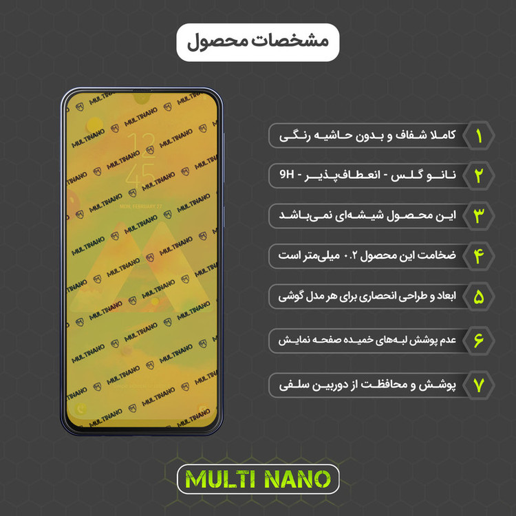 محافظ صفحه نمایش مولتی نانو مدل X-SFG مناسب برای گوشی موبایل سامسونگ Galaxy M30 به همراه برچسب پوششی