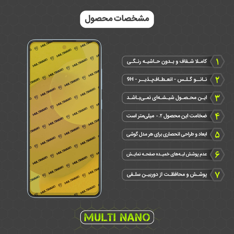 محافظ صفحه نمایش مولتی نانو مدل X-SFG مناسب برای گوشی موبایل سامسونگ Galaxy A52 به همراه برچسب پوششی