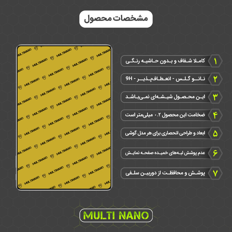 محافظ صفحه نمایش مولتی نانو مدل X-S1N مناسب برای تبلت بلک ویوو Tab 13