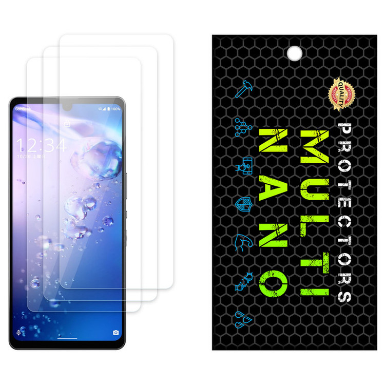محافظ صفحه نمایش مولتی نانو مدل X-S3N مناسب برای گوشی موبایل شارپ Aquos Zero 6 بسته سه عددی