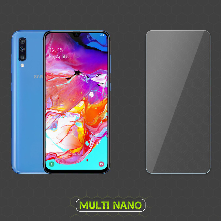 محافظ صفحه نمایش مولتی نانو مدل X-SLFG مناسب برای گوشی موبایل سامسونگ Galaxy A70 به همراه برچسب پوششی پشت و محافظ لنز دوربین