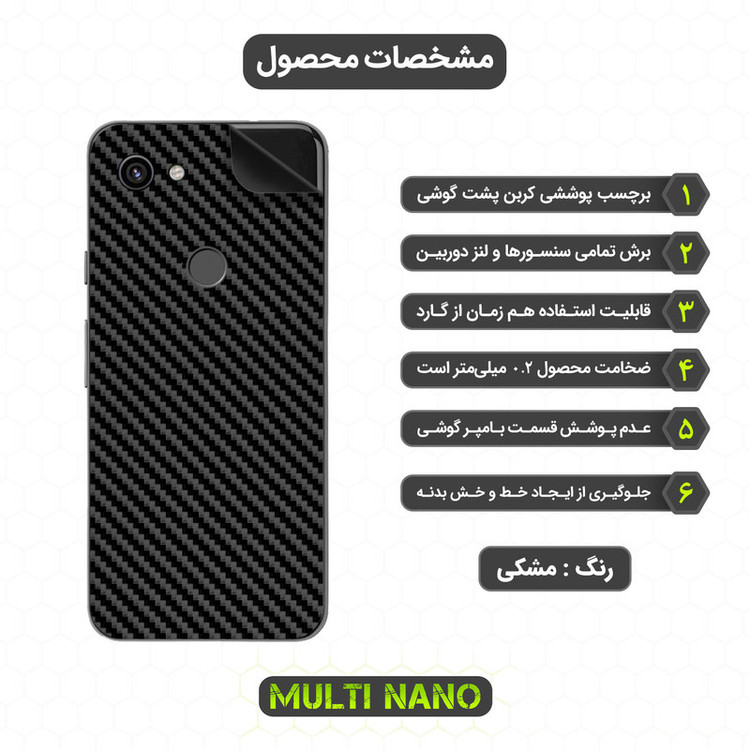 برچسب پوششی مولتی نانو مدل X-F1C مناسب برای گوشی موبایل گوگل Pixel 3A