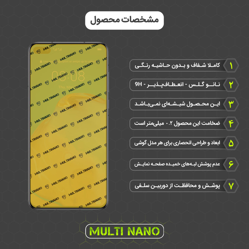 محافظ صفحه نمایش مولتی نانو مدل X-SFM مناسب برای گوشی موبایل هوآوی P40 4G به همراه برچسب پوششی