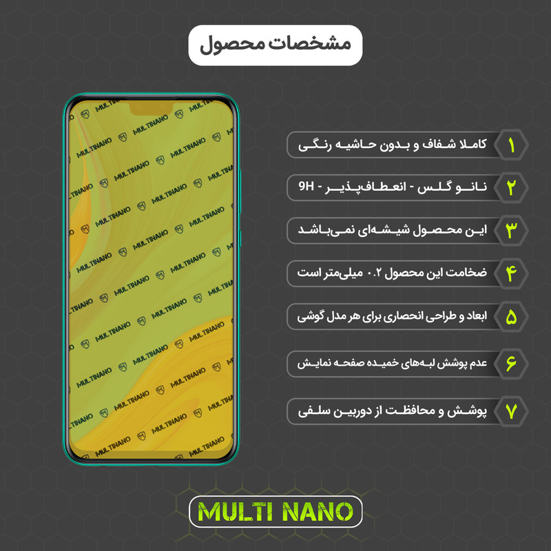 محافظ صفحه نمایش مولتی نانو مدل X-SFM مناسب برای گوشی موبایل هوآوی Y8S به همراه برچسب پوششی