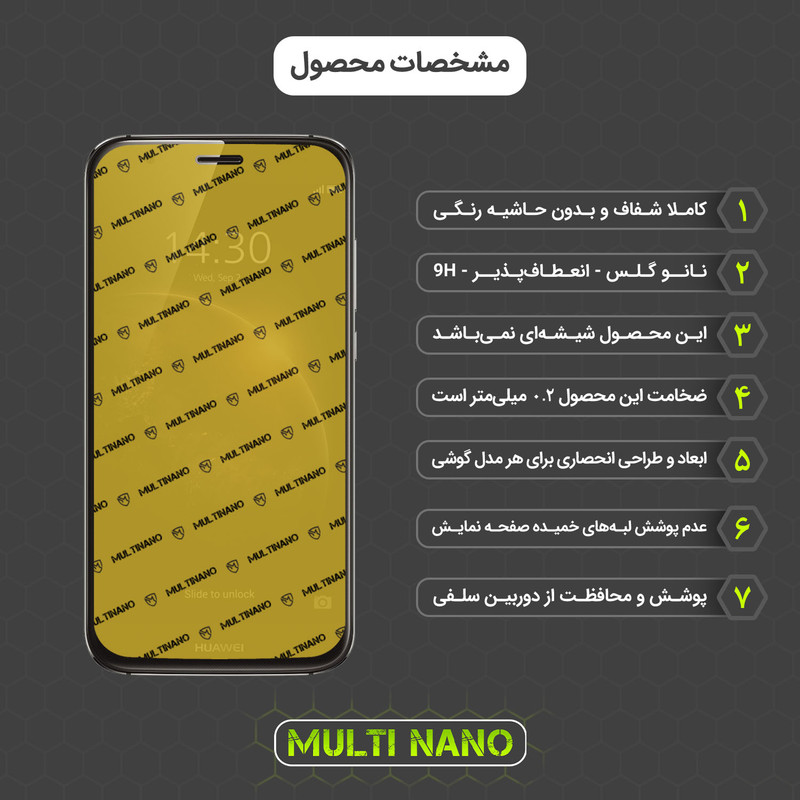 محافظ صفحه نمایش مولتی نانو مدل X-SFM مناسب برای گوشی موبایل هوآوی GX8 به همراه برچسب پوششی