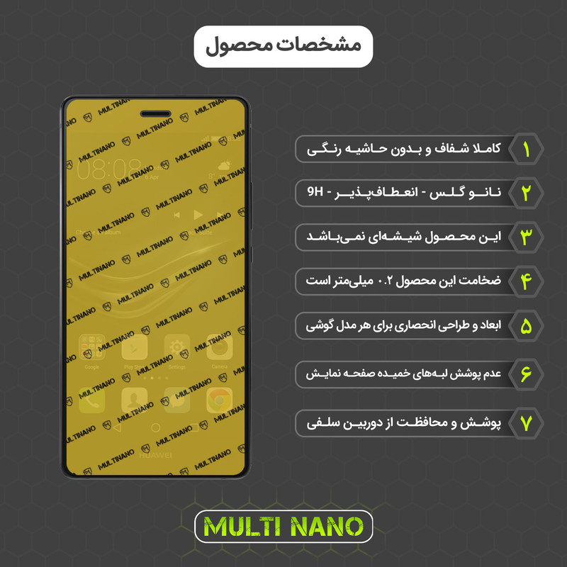 محافظ صفحه نمایش مولتی نانو مدل X-SFM مناسب برای گوشی موبایل هوآوی G9 Lite به همراه برچسب پوششی