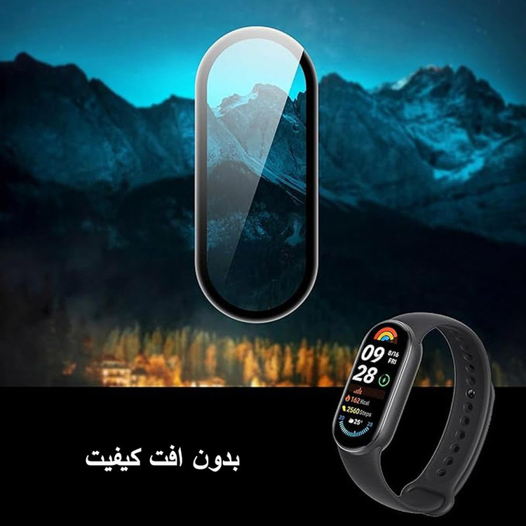محافظ صفحه نمایش نانو گلستیک مدل Pmma-GL مناسب برای ساعت هوشمند شیائومی Mi band 9 بسته دو عددی