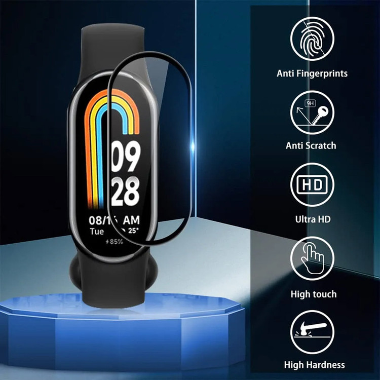 محافظ صفحه نمایش نانو گلستیک مدل Pmma-GL مناسب برای ساعت هوشمند شیائومی Mi band 9 بسته دو عددی