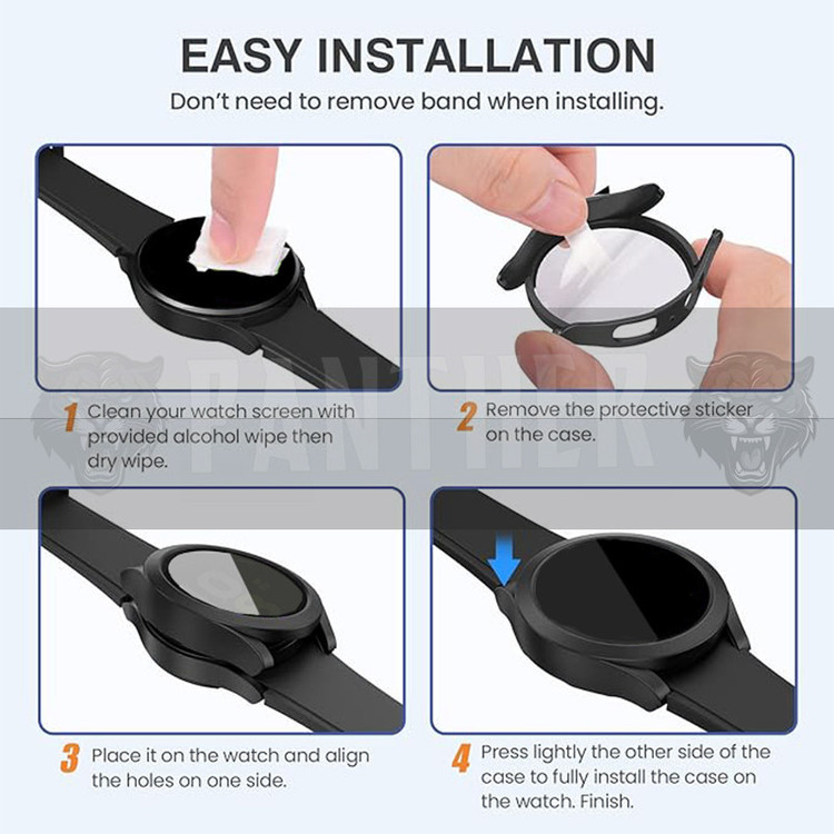 کاور پنتر مدل Tempered Protective مناسب برای ساعت هوشمند سامسونگ Galaxy Watch 4 44mm / Watch 5 44mm به همراه محافظ صفحه نمایش