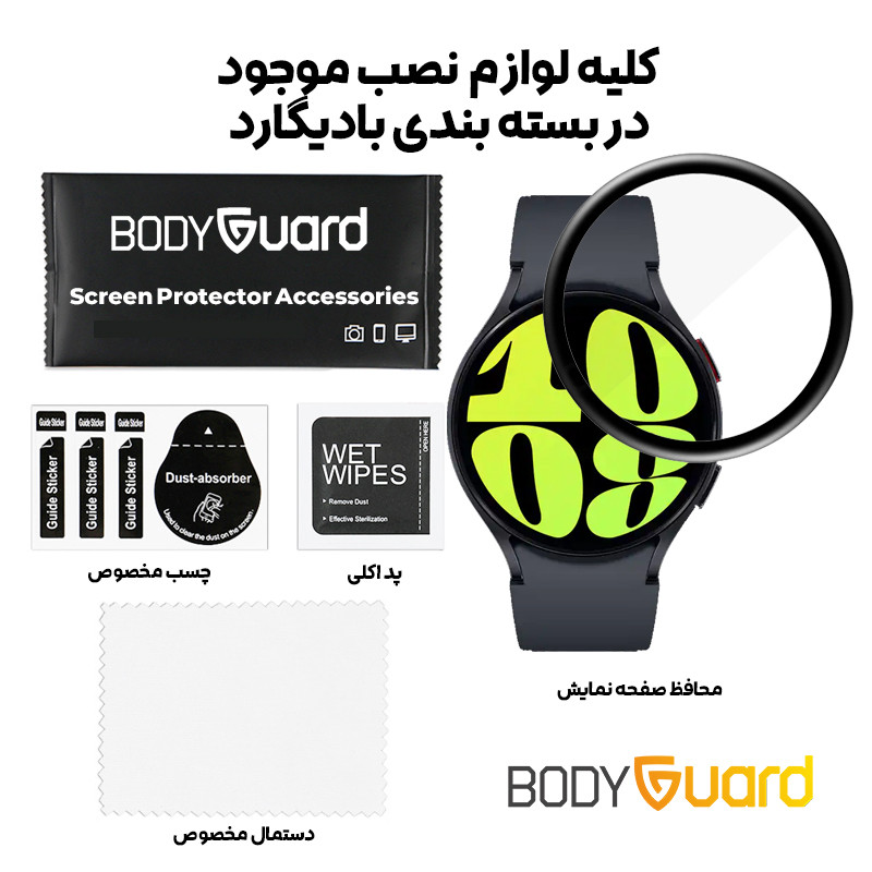 محافظ صفحه نمایش بادیگارد مدل PMMA مناسب برای ساعت هوشمند سامسونگ Galaxy Watch 6 44 mm