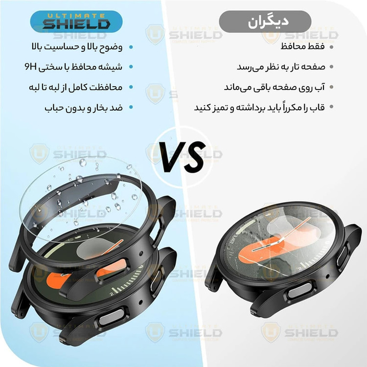 کاور ساعت مدل PC Bumper UL مناسب برای ساعت هوشمند سامسونگ Galaxy Watch 7 44mm به همراه محافظ صفحه نمایش