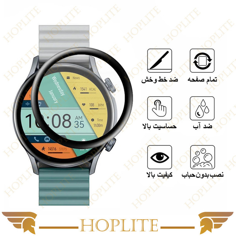 محافظ صفحه نمایش نانو هاپلایت مدل Pmma-HL مناسب برای ساعت هوشمند کیسلکت KR LTD بسته دو عددی