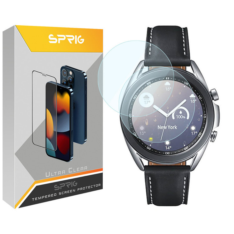 محافظ صفحه نمایش اسپریگ مدل SPG مناسب برای ساعت هوشمند سامسونگ Galaxy Watch 3 41mm بسته دو عددی