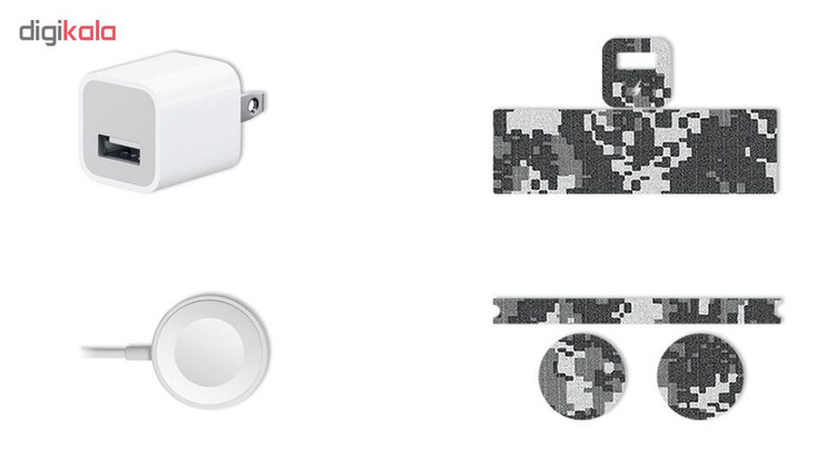 برچسب ماهوت طرح Army-pixel مناسب برای ساعت هوشمند اپل Watch 3 - 42mm بسته 2 عددی
