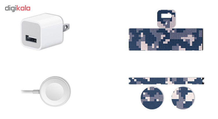 برچسب ماهوت طرح Army-pixel مناسب برای ساعت هوشمند اپل Watch 3 - 42mm بسته 2 عددی