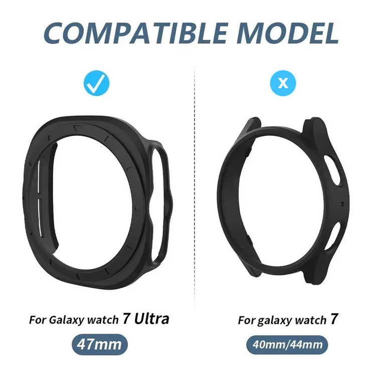 کاور سوپرسی مدل PC Bumper SC مناسب برای ساعت هوشمند سامسونگ Galaxy Watch 7 Ultra 47mm به همراه محافظ صفحه نمایش