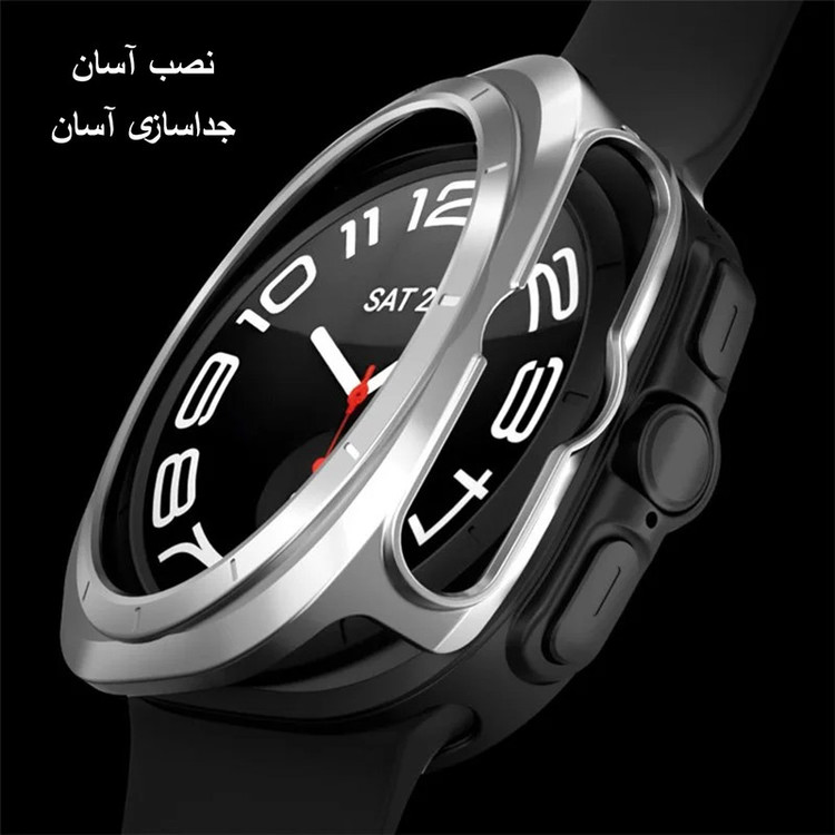 کاور سوپرسی مدل PC Bumper SC مناسب برای ساعت هوشمند سامسونگ Galaxy Watch 7 Ultra 47mm به همراه محافظ صفحه نمایش