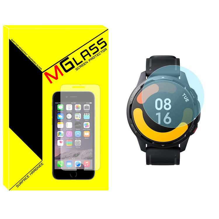 محافظ صفحه نمایش شیشهای ام گلس مدل SH-MG مناسب برای ساعت هوشمند شیائومی Watch S1 Active