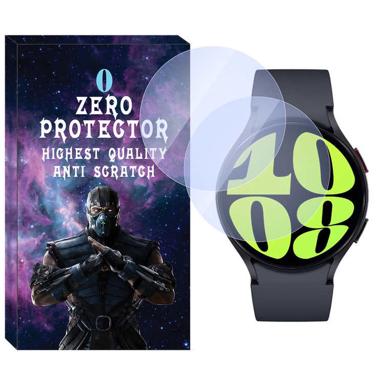 محافظ صفحه نمایش شیشهای زیرو مدل SH-ZR مناسب برای ساعت هوشمند سامسونگ Galaxy watch 6 40mm بسته دو عددی