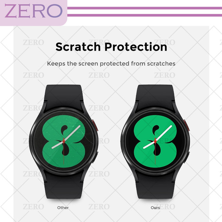 محافظ صفحه نمایش شیشهای زیرو مدل SH-ZR مناسب برای ساعت هوشمند سامسونگ Galaxy watch 6 40mm بسته دو عددی
